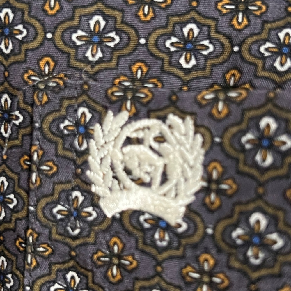 Cinch Patterned Shirt with Embroidered Logo